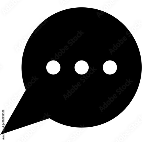 Chat Message Glyph Icon