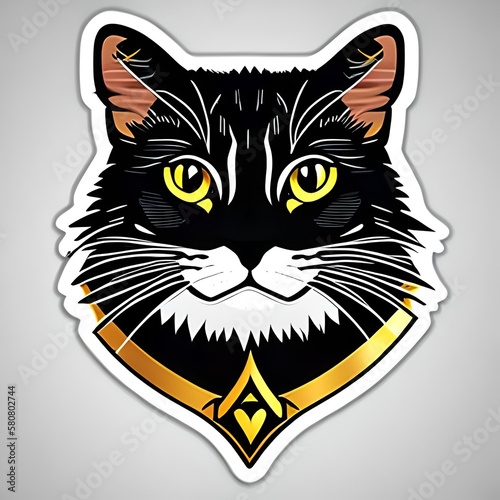 Cat sticker, generative ai