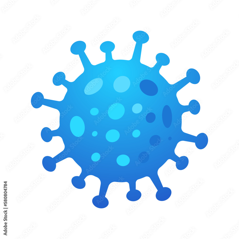 Blue Covid Virus Isolated Vector Illustration Blue Covid Virus Isolated Vector Illustration