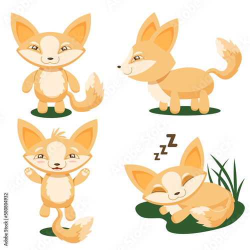 Sly little fox clothes element by football season © Timofey