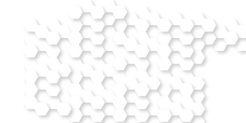 Papier peint photo  Abstract background with squares. Background with hexagons. Abstract background with lines. white texture background. white and hexagon abstract background. white paper texture and futuristic.  © armans
