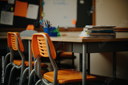 school desk for special autism children inclusive education Generative AI