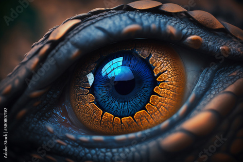 cobra snake eye closeup Generative AI