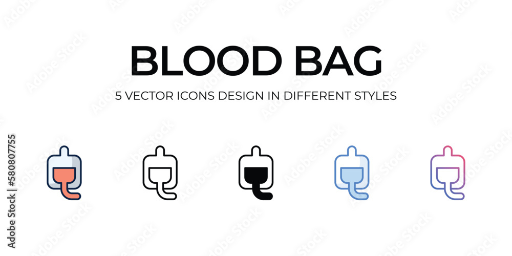 blood bag icons set vector illustration. vector stock,
