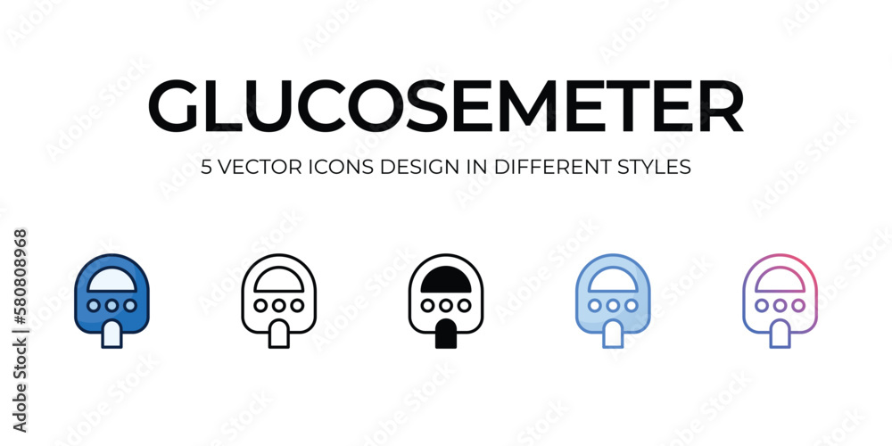 glucosemeter icons set vector illustration. vector stock, glucosemeter icons set vector illustration. vector stock,