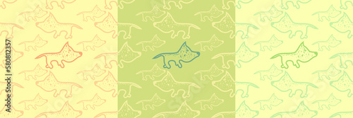 Vector Patterns Dogs Animal Green Yellow Walk Background Tileable Design Repetitive Element Illustration
Tiles