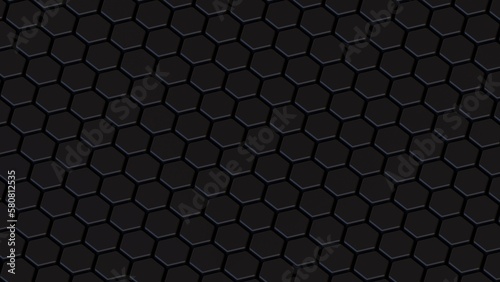 3D Futuristic hexagonal dar...