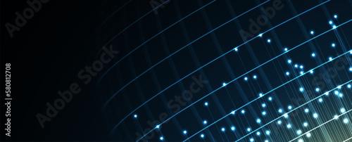 Quantum processing. Deep learning artificial intelligence. Future new technology  for business or science presentation