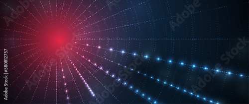 Quantum processing. Deep learning artificial intelligence. Future new technology  for business or science presentation