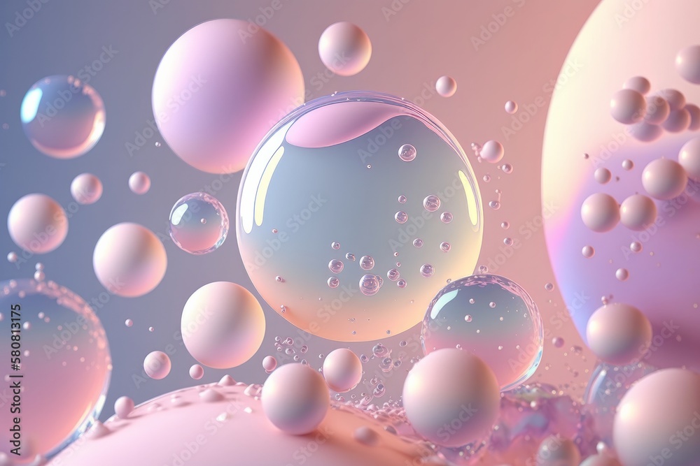 Close up Clear liquid cosmetic product. Gel texture Generative AI - obrazy, fototapety, plakaty 