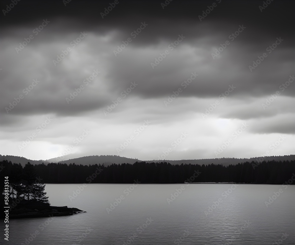 Fototapeta premium clouds over the river