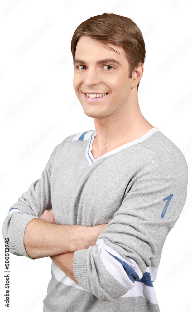 Young Man with Crossed Arms - Isolated Young Man with Crossed Arms - Isolated