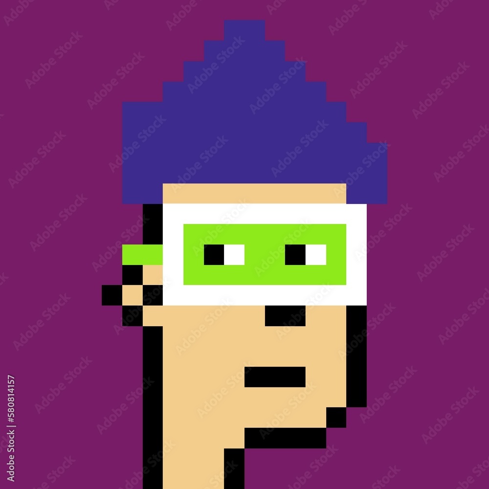 Cartoonish Pixelated Man Cartoonish Pixelated Man