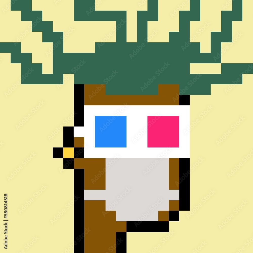 Cartoonish Pixelated Man Cartoonish Pixelated Man
