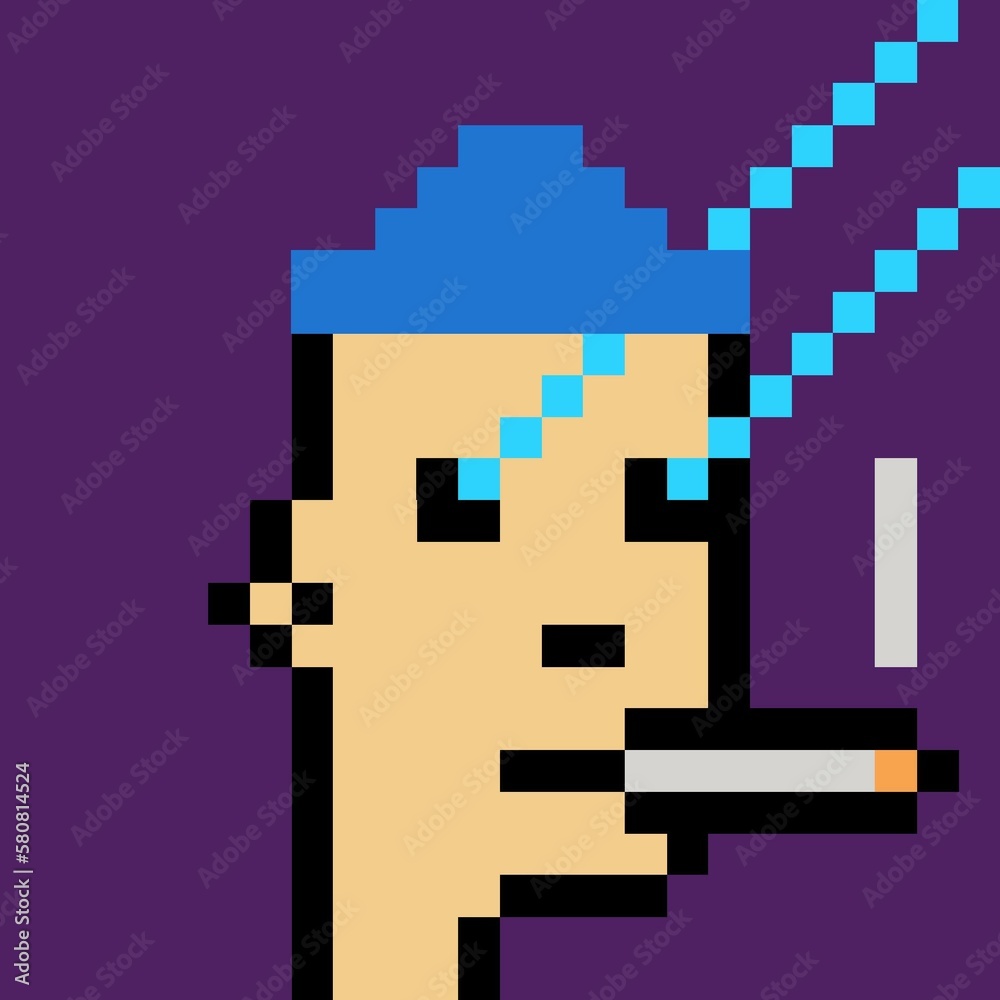Cartoonish Pixelated Man Cartoonish Pixelated Man