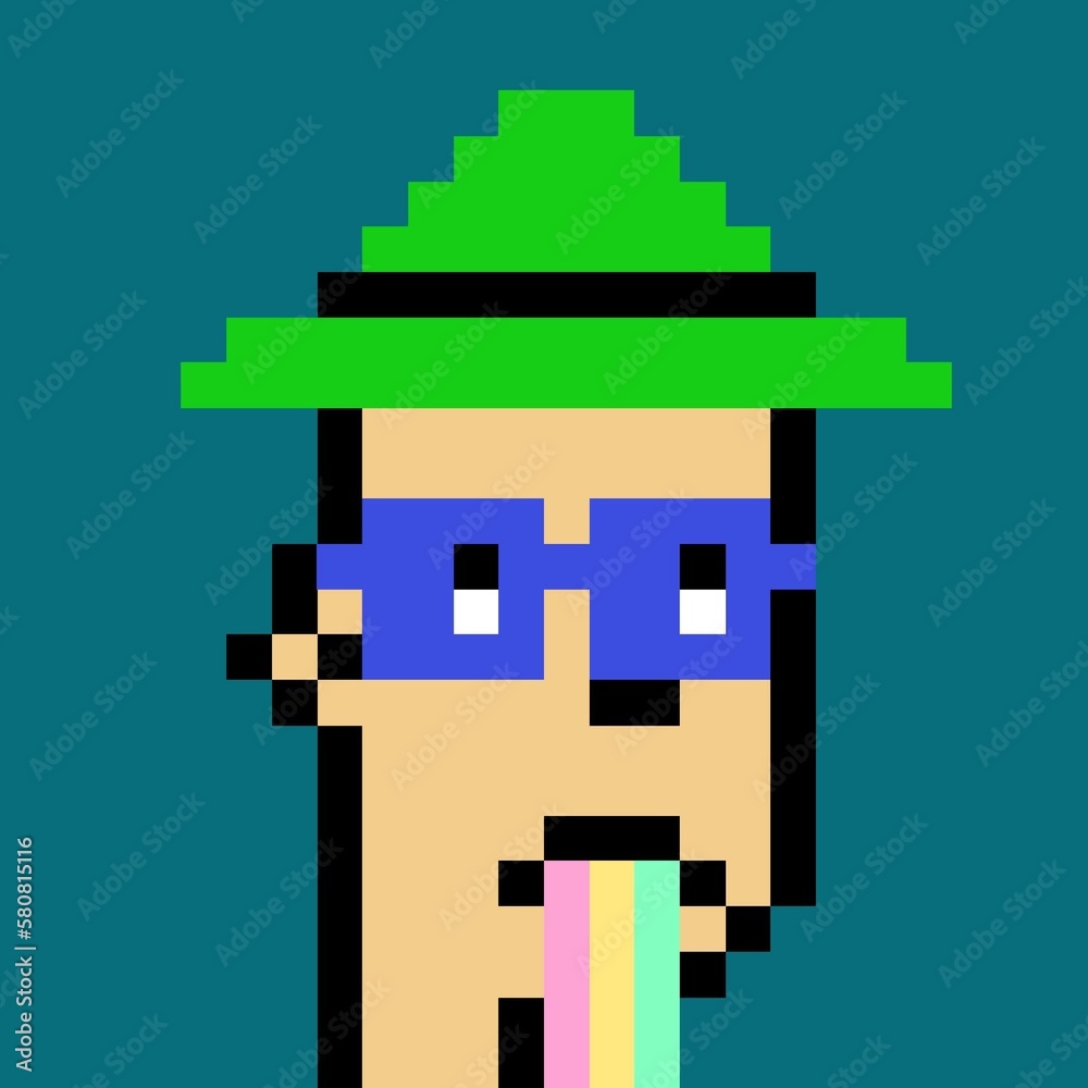 Cartoonish Pixelated Man Cartoonish Pixelated Man