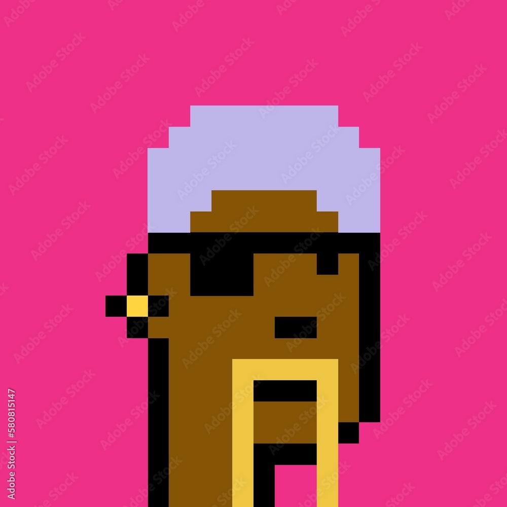 Cartoonish Pixelated Man Cartoonish Pixelated Man