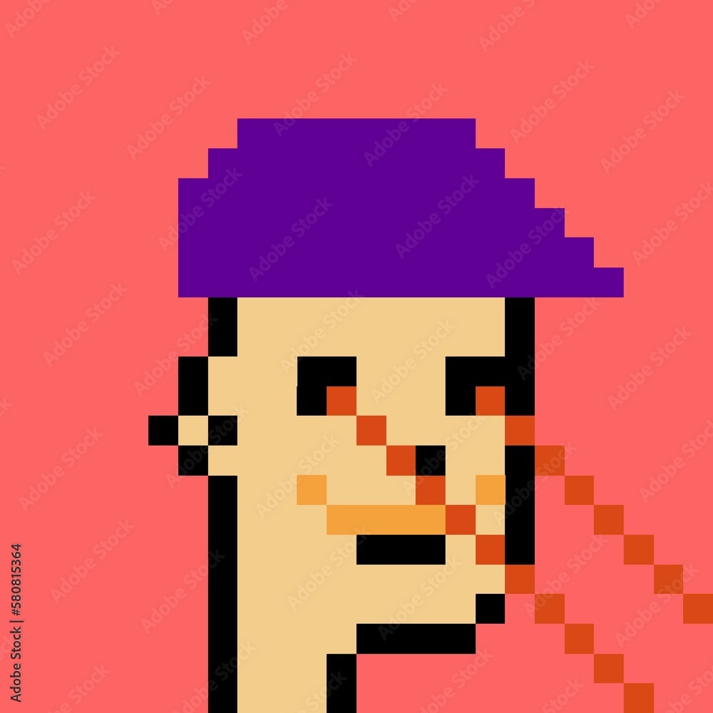 Cartoonish Pixelated Man Cartoonish Pixelated Man