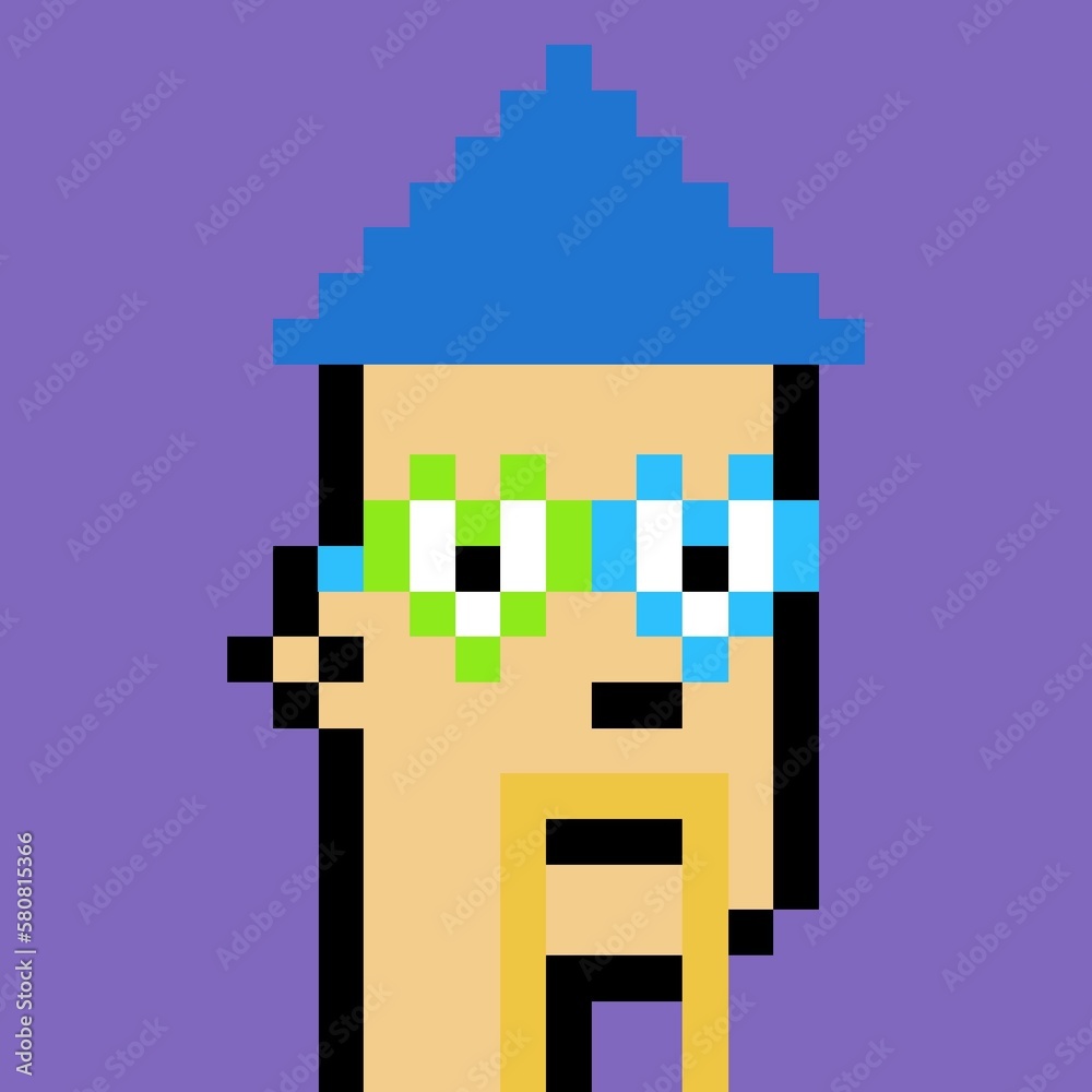 Cartoonish Pixelated Man Cartoonish Pixelated Man