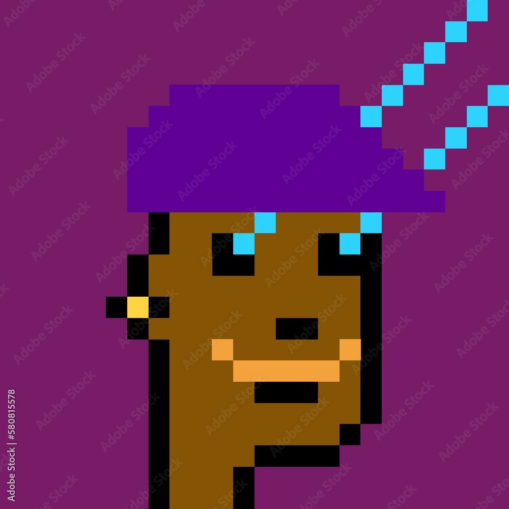 Cartoonish Pixelated Man Cartoonish Pixelated Man