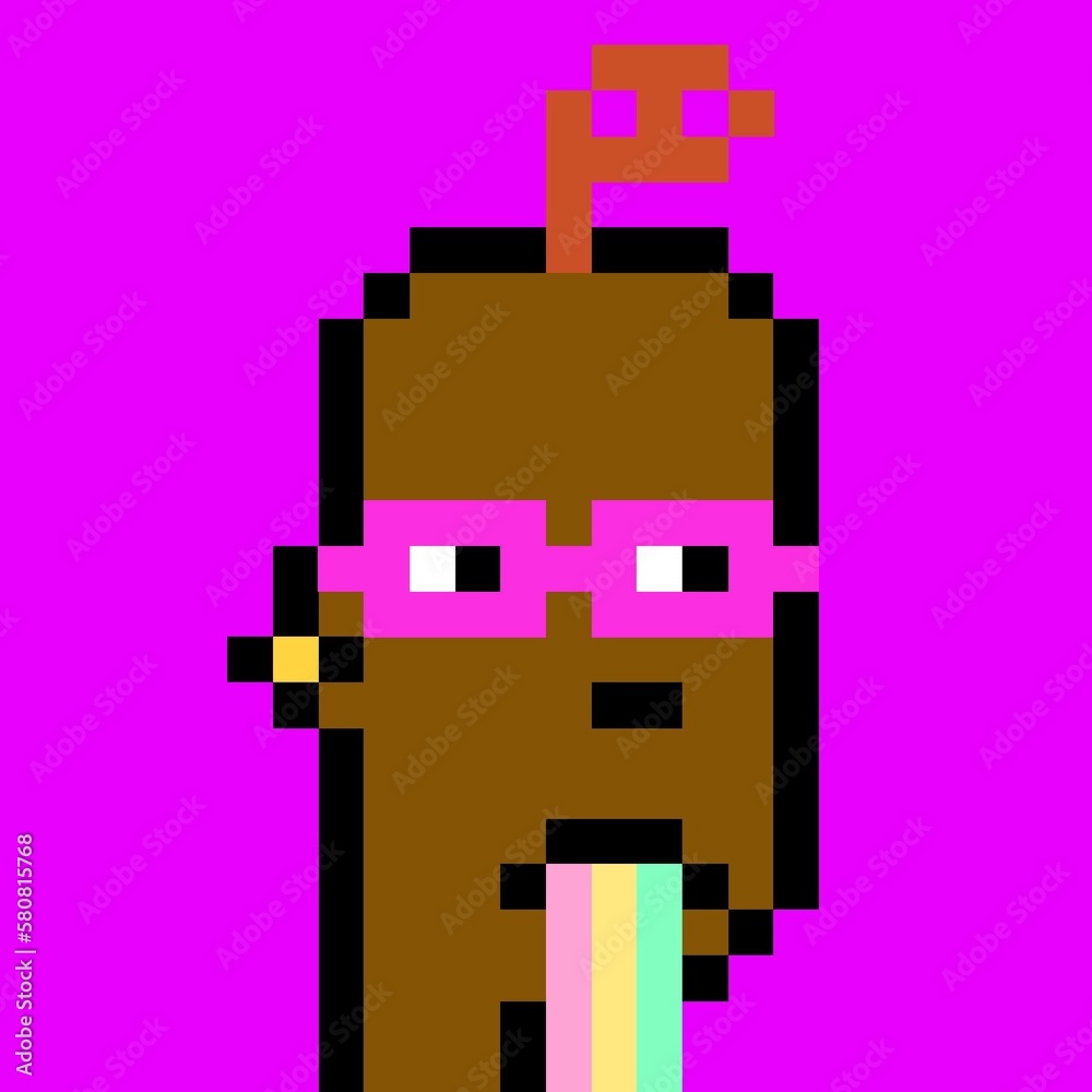 Cartoonish Pixelated Man Cartoonish Pixelated Man