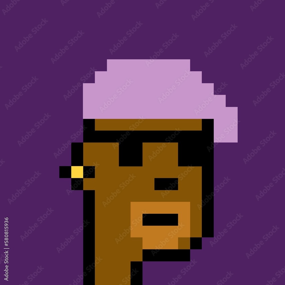 Cartoonish Pixelated Man Cartoonish Pixelated Man