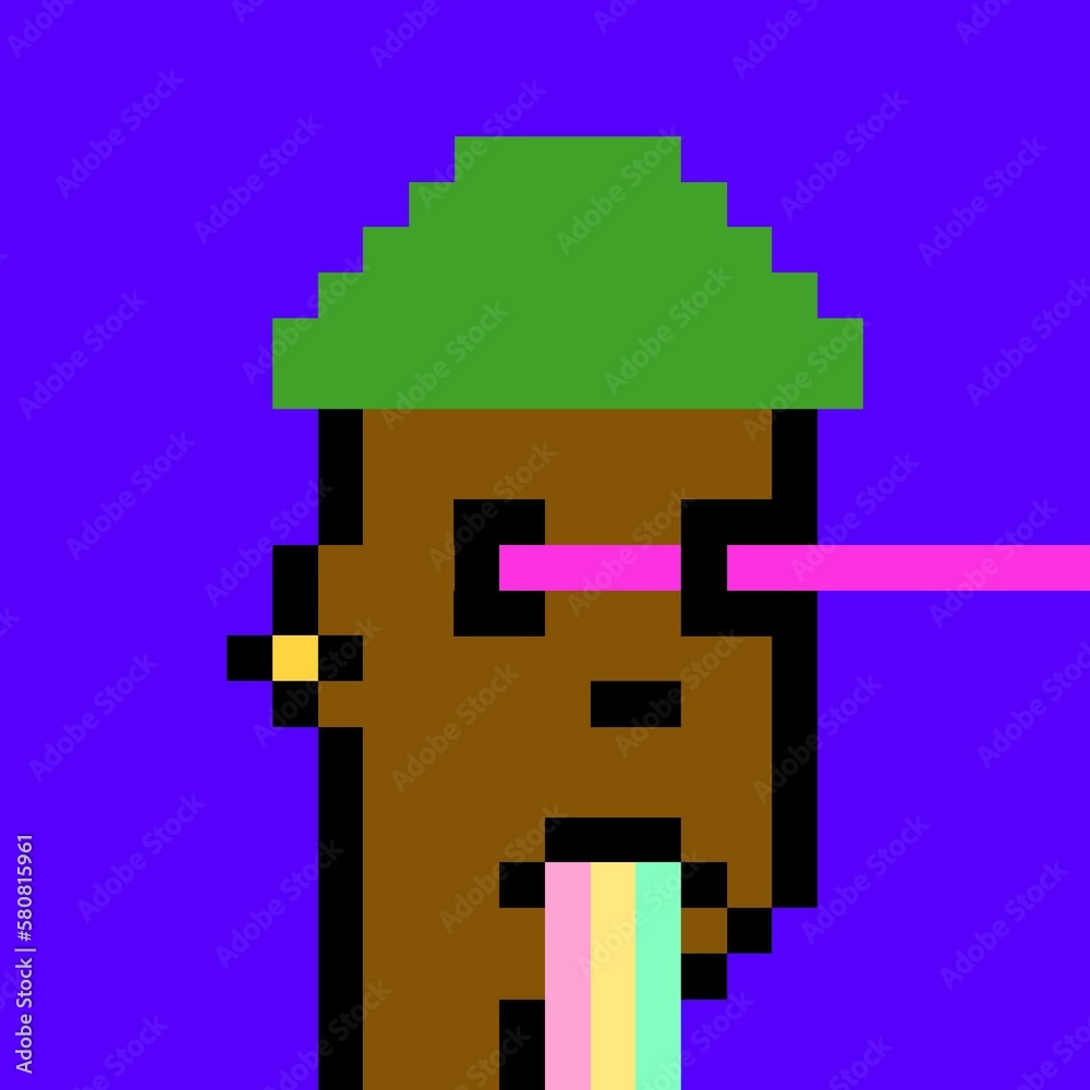 Cartoonish Pixelated Man Cartoonish Pixelated Man
