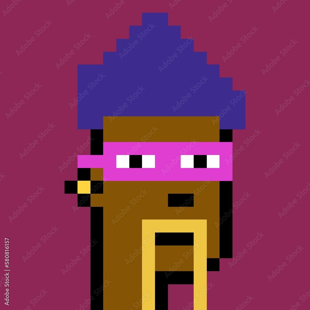 Cartoonish Pixelated Man Cartoonish Pixelated Man