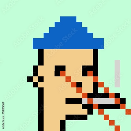 Wallpaper Mural Cartoonish Pixelated Man Torontodigital.ca