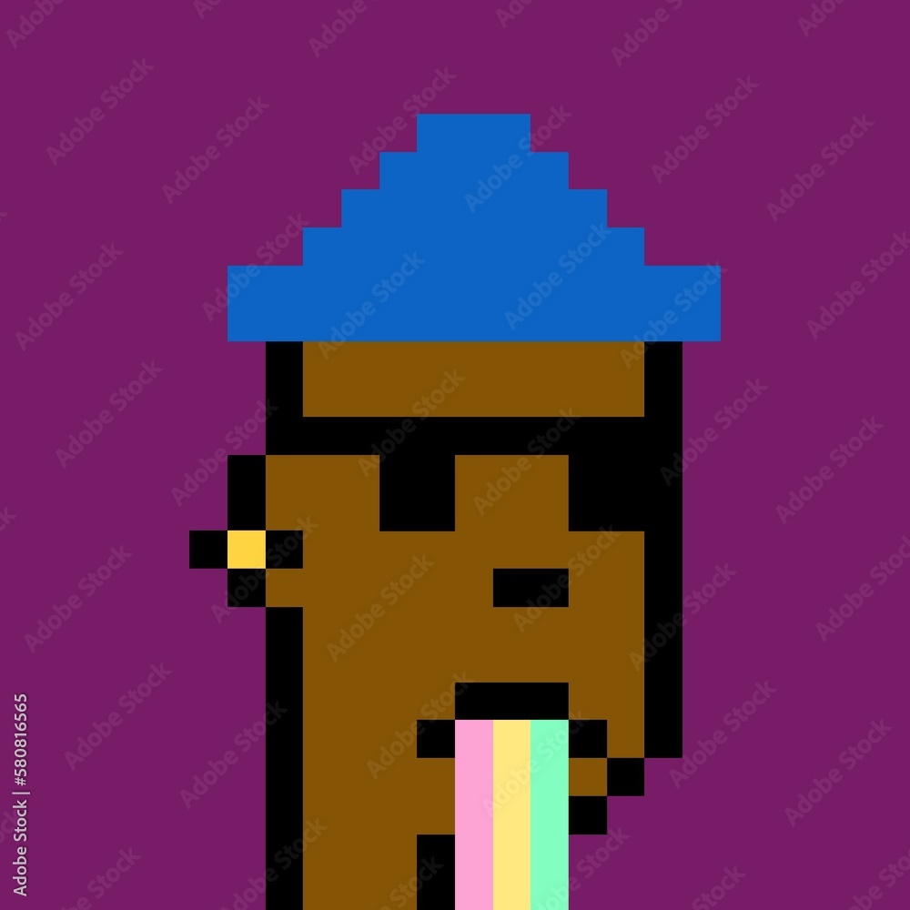 Cartoonish Pixelated Man Cartoonish Pixelated Man