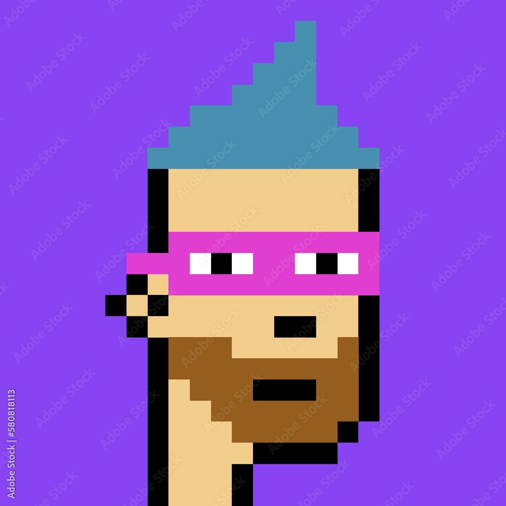 Cartoonish Pixelated Man Cartoonish Pixelated Man