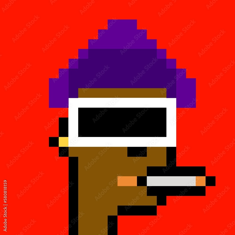 Cartoonish Pixelated Man Cartoonish Pixelated Man