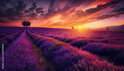  field with lavender
