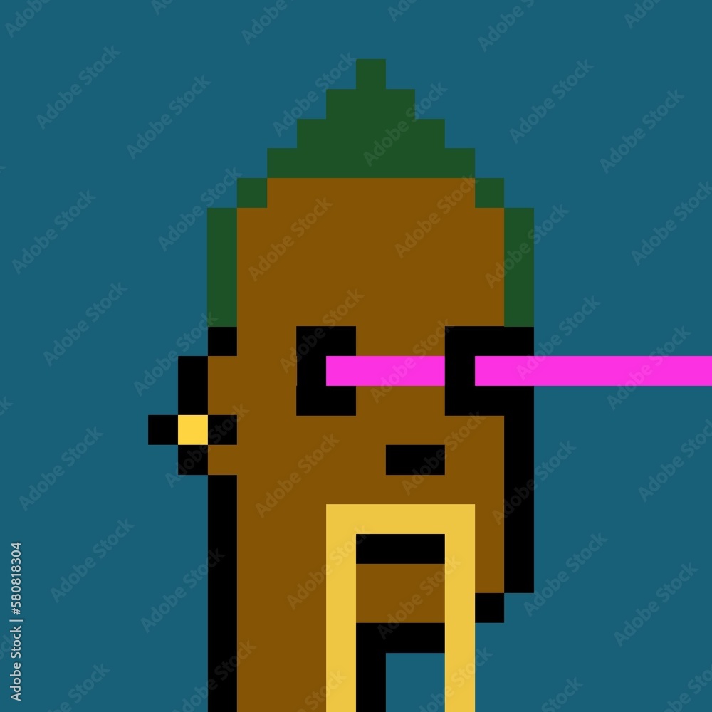 Cartoonish Pixelated Man Cartoonish Pixelated Man