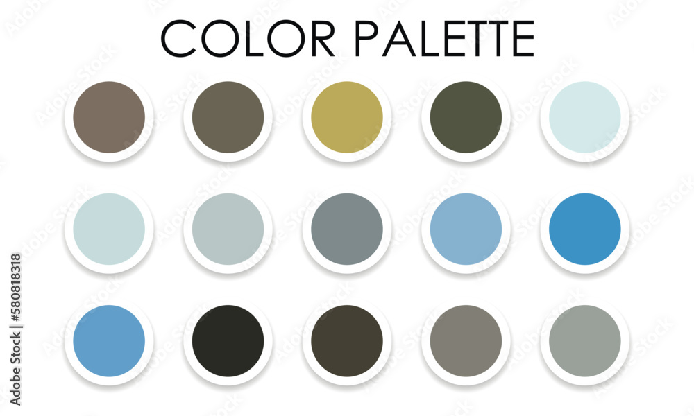 Universal color palette. Color combinations. Vector illustration