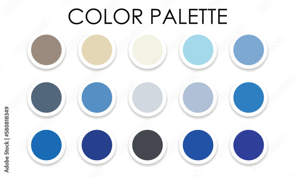 Universal color palette. Color combinations. Vector illustration