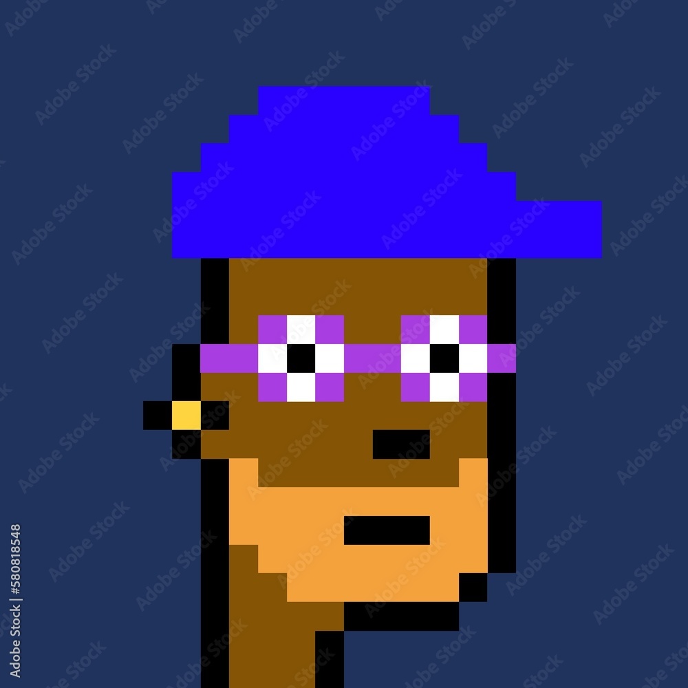 Cartoonish Pixelated Man Cartoonish Pixelated Man