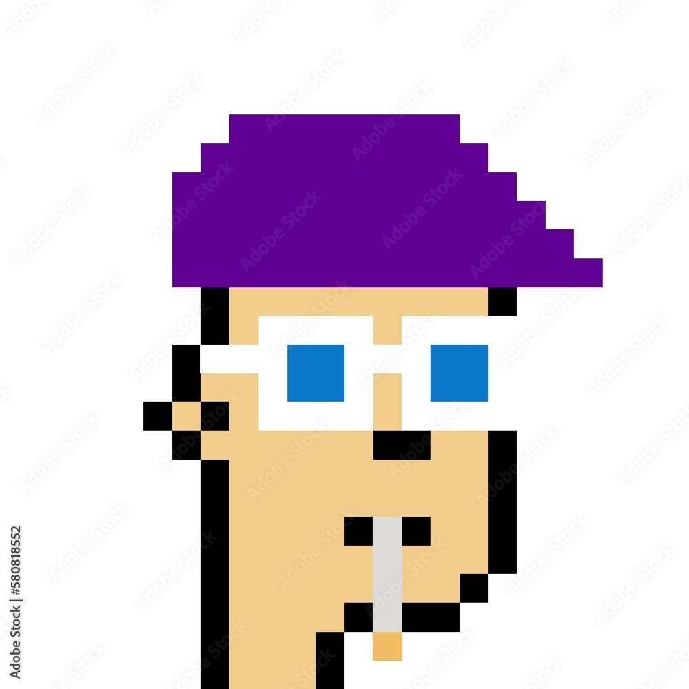 Cartoonish Pixelated Man Cartoonish Pixelated Man