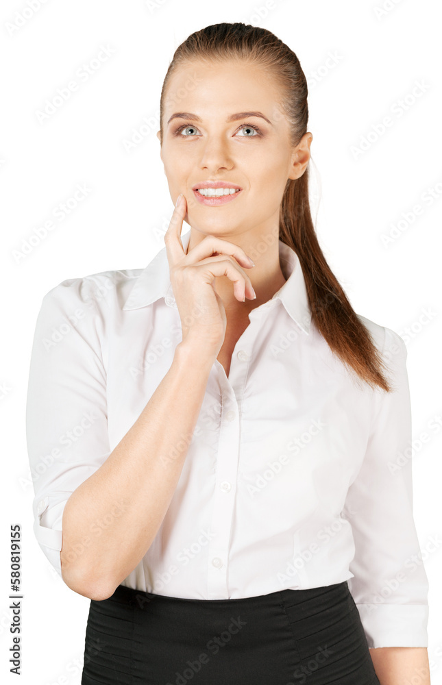 Young cute woman isolated on white background Young cute woman isolated on white background
