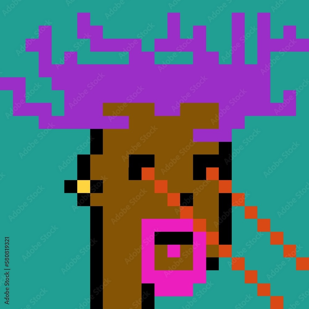 Cartoonish Pixelated Man Cartoonish Pixelated Man