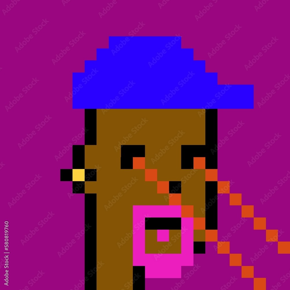 Cartoonish Pixelated Man Cartoonish Pixelated Man