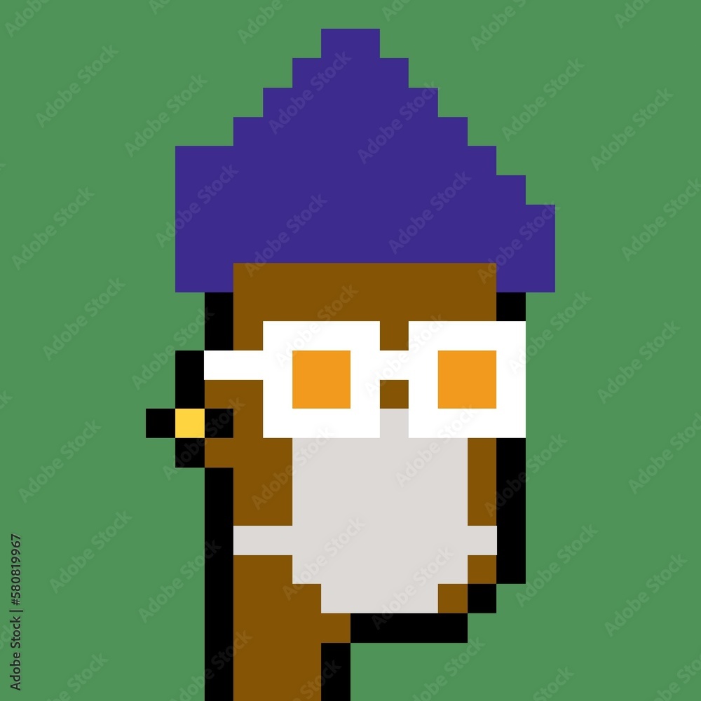 Obraz premium Cartoonish Pixelated Man