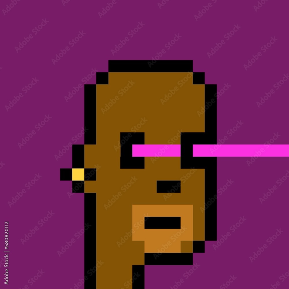 Obraz premium Cartoonish Pixelated Man