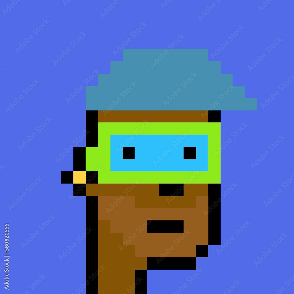 Cartoonish Pixelated Man Cartoonish Pixelated Man