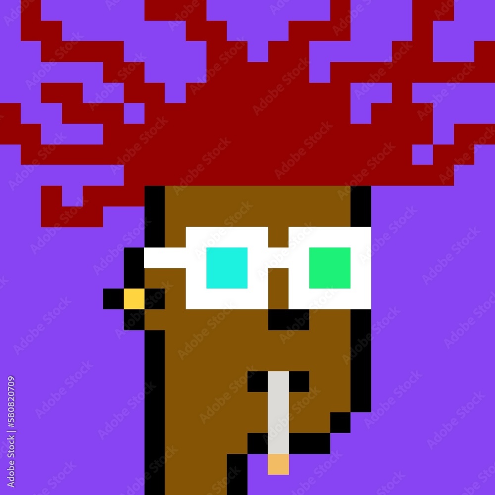 Cartoonish Pixelated Man Cartoonish Pixelated Man