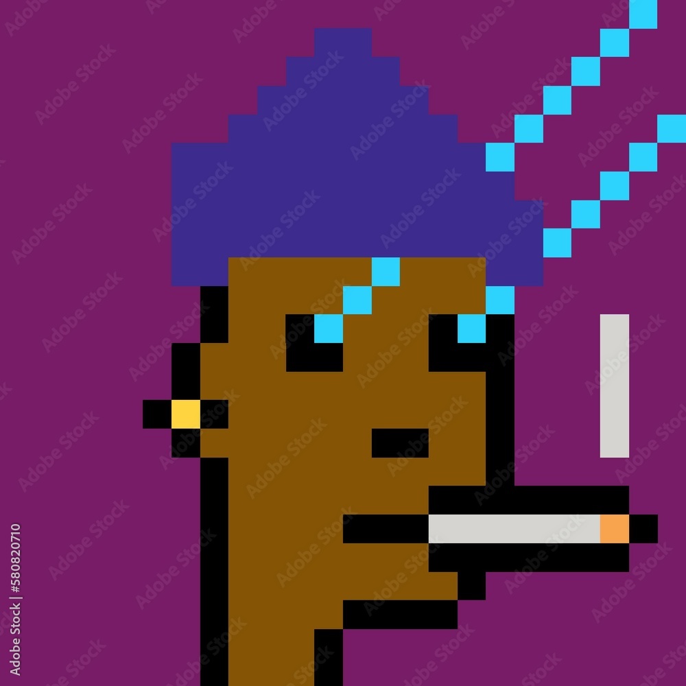 Cartoonish Pixelated Man Cartoonish Pixelated Man