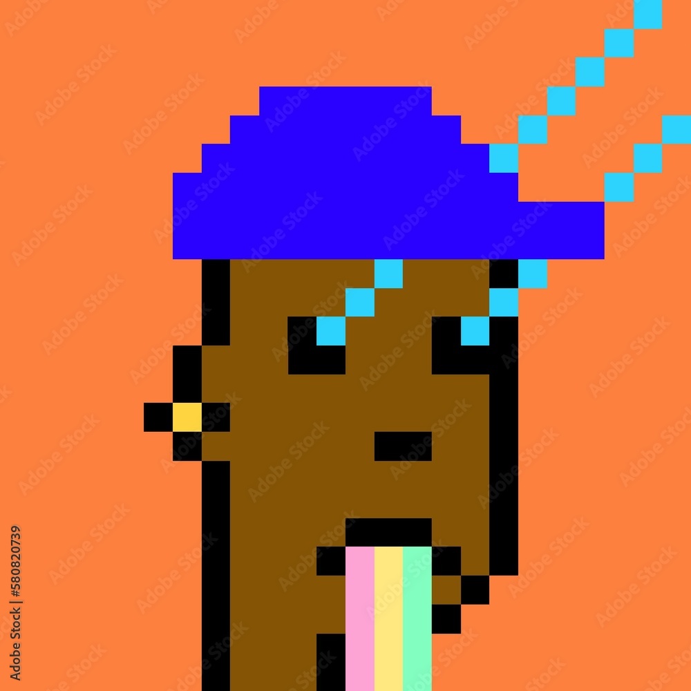 Obraz premium Cartoonish Pixelated Man