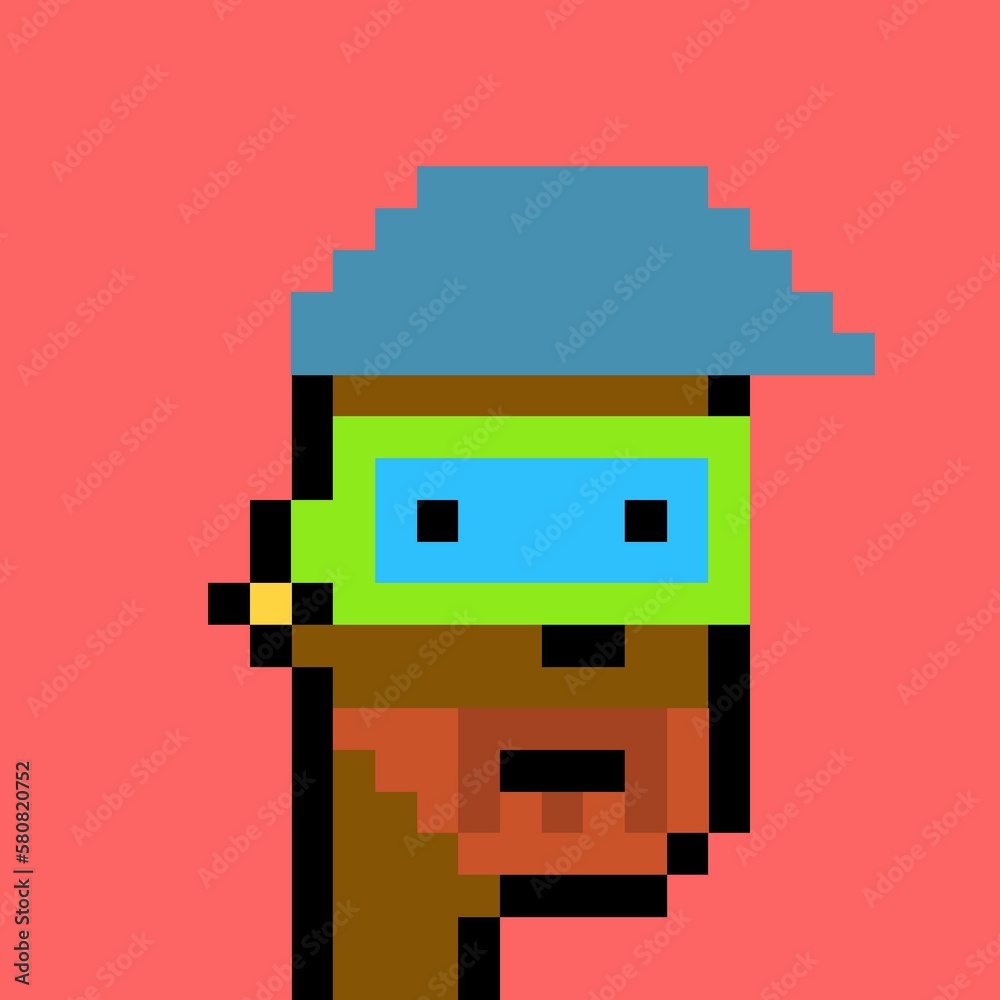 Cartoonish Pixelated Man Cartoonish Pixelated Man
