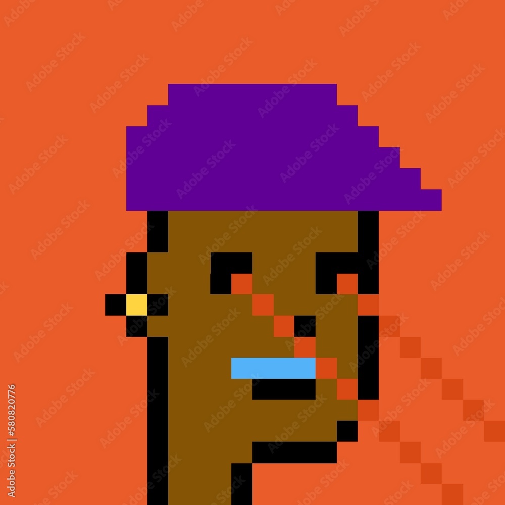 Cartoonish Pixelated Man Cartoonish Pixelated Man