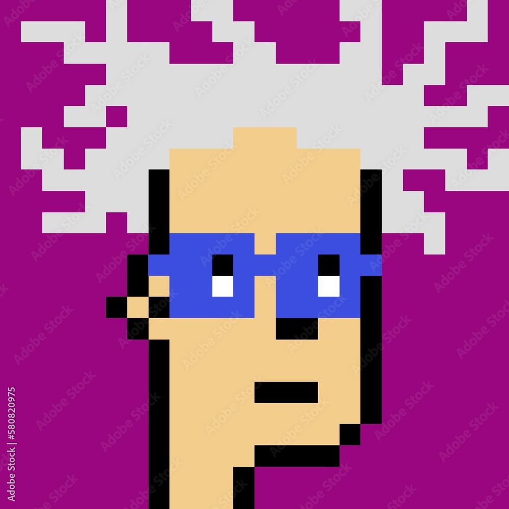 Cartoonish Pixelated Man Cartoonish Pixelated Man